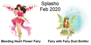 Bleeding Heart Flower Fairy and Fairy with Fairy Dust Emitter